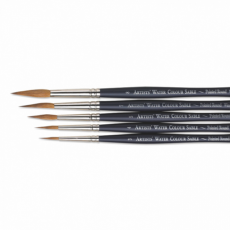 ♦Кисть соболь круглая острая Winsor & Newton