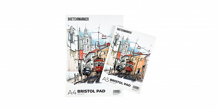 Альбом-склейка для графики Sketchmarker "Bristol" А4 20 л 300 г