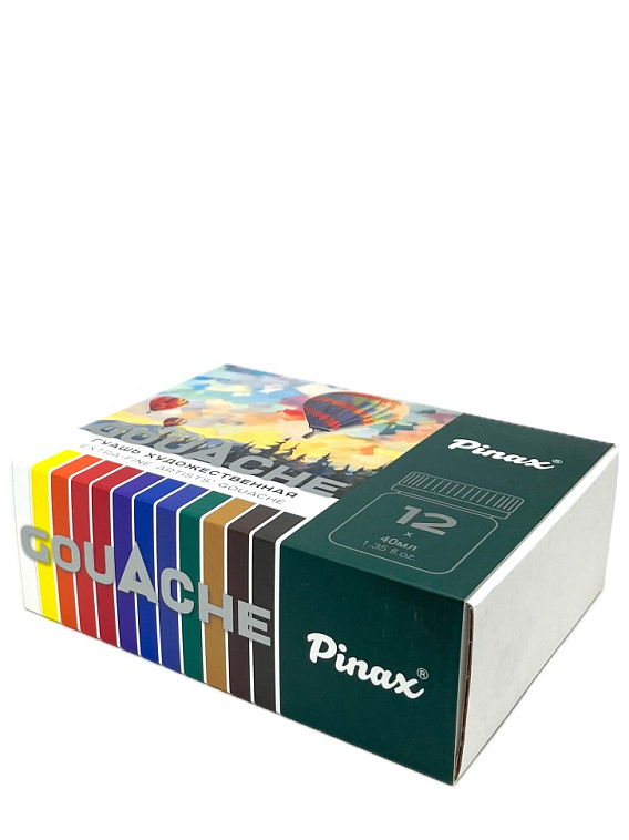 Набор гуаши Pinax 12 цв. в банках 40 мл 606x758
