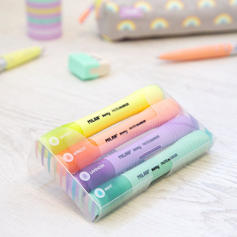 Набор текстовыделителей Milan "SWAY Pastel" 4 цвета 606x758