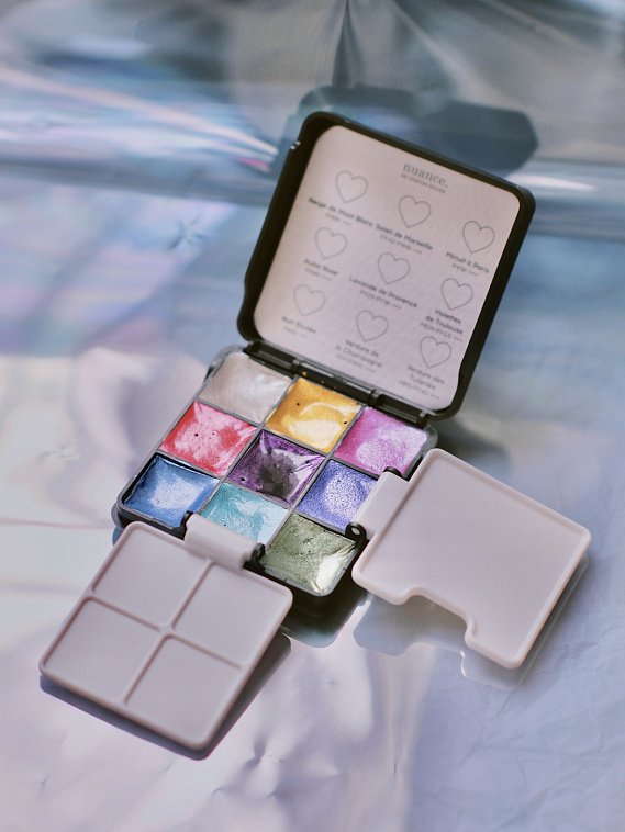 Набор акварели nuance. Eclat de Perles, 9 жемчужных оттенков 606x758