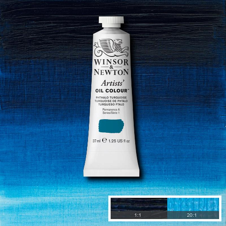 ♦Масло Winsor&Newton "ARTISTS" 37 мл фтало бирюзовый 606x758