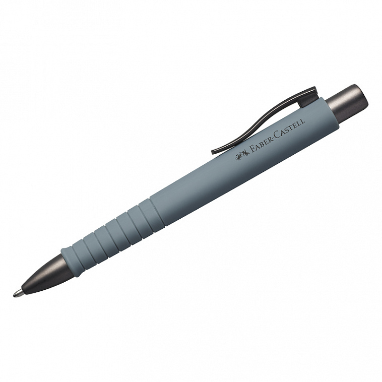 Ручка шариковая автоматическая Faber-Castell "Poly Ball Urban XB" 1,4 мм, синяя, серый камень корп.