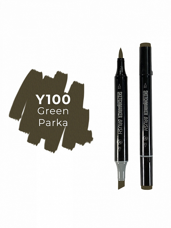 Маркер двухсторонний на спиртовой основе Sketchmarker Brush Цвет Болотный 606x758