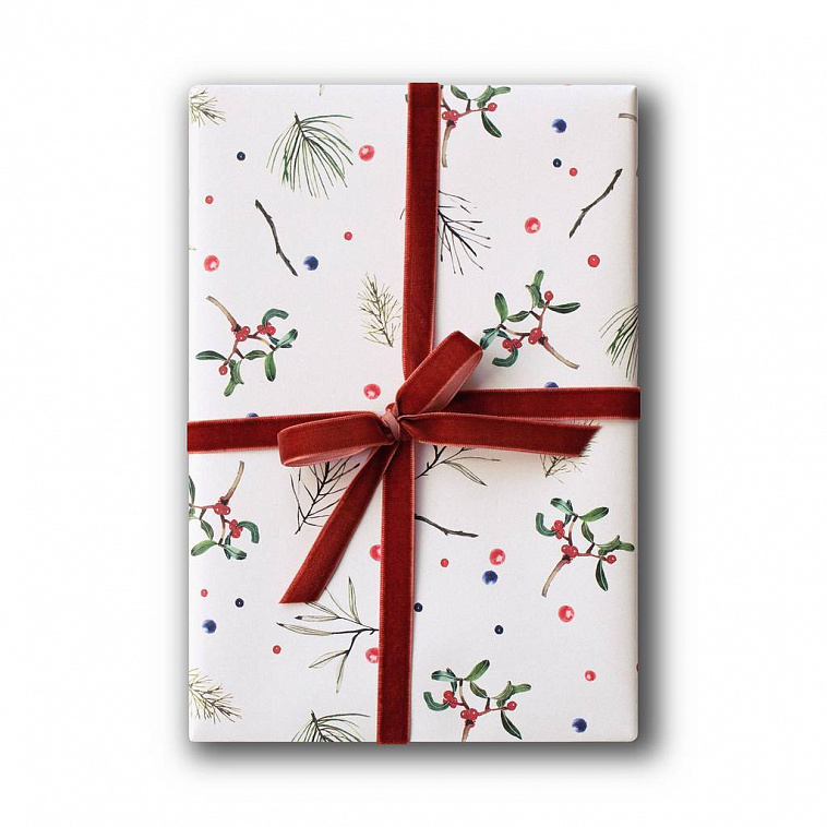 Бумага упаковочная "Christmas Branches" 606x758