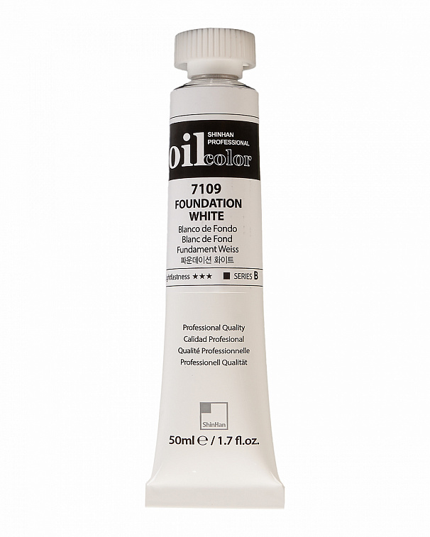 Масло ShinHanart "Professional" туба 50 мл №7109 Белый базовый кат.B 606x758