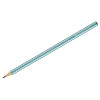 Карандаш чернографитный Faber-Castell "Sparkle" В, трехгранный, заточен., голубой металлик 1