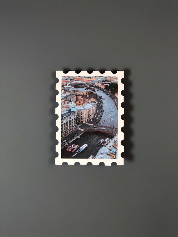 Открытка "Красный мост" 93х67 мм 606x758