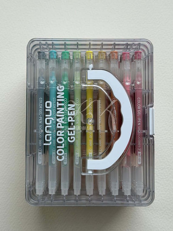 Набор ручек гелевых Languo, 0,6 мм, 45 цветов 606x758