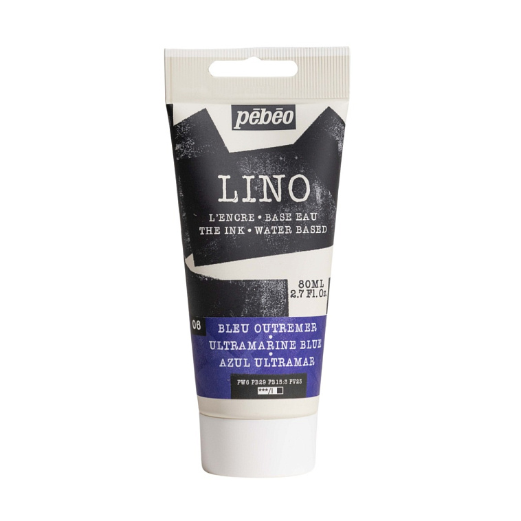 Краска для линогравюры Pebeo "LINO" 80 мл, ультрамарин синий 606x758