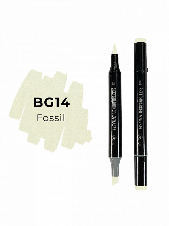 Маркер двухсторонний на спиртовой основе Sketchmarker Brush Цвет Окаменелость 606x758