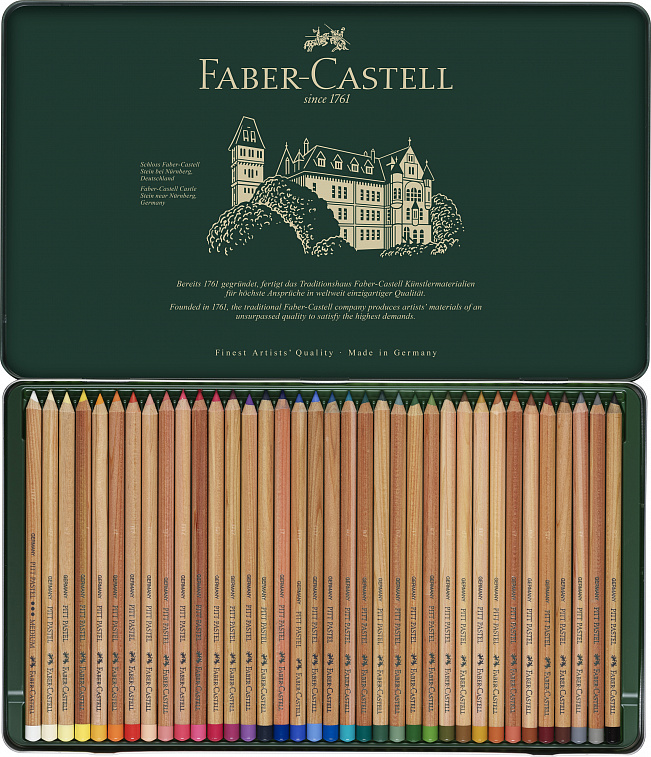 Набор карандашей пастельных Faber-castell "Pitt" 36 цв в металле 