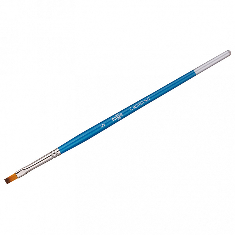 Кисть синтетика №5 плоская Гамма короткая ручка 606x758