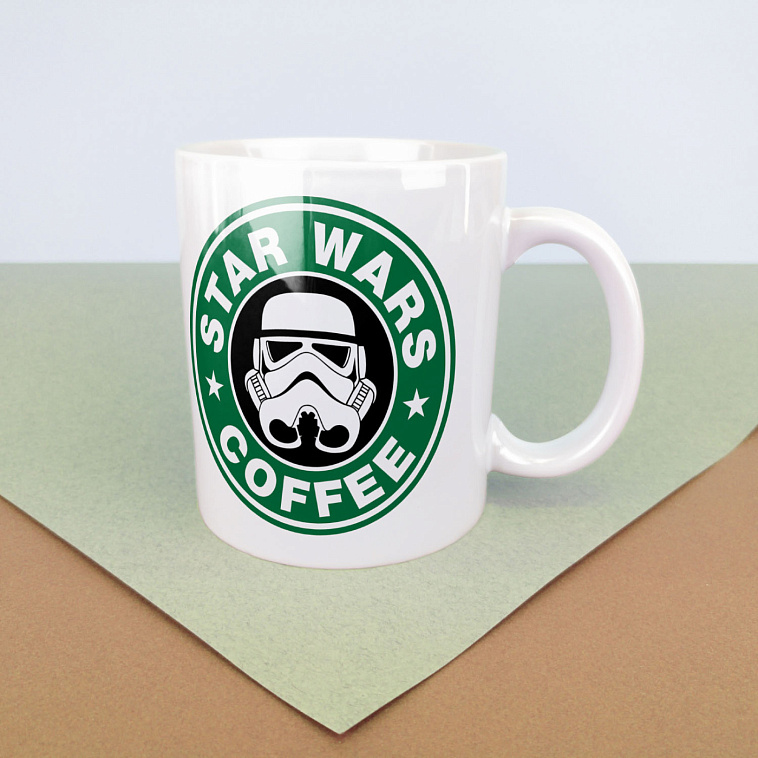 Кружка Star Wars "Star Wars Coffee" 330 мл,(белая) 606x758