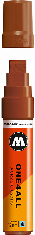 Маркер акриловый Molotow "627HS" ONE4ALL 15 мм Коричневый Орех 606x758