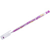 Ручка гелевая Crown MTJ-500GLS 1,0 мм "Люрекс" Розовая