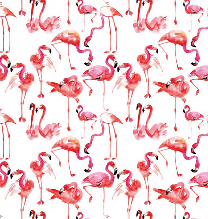 Бумага упаковочная  "Фламинго"