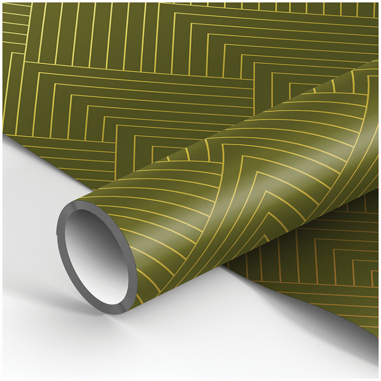 Упаковочная бумага глянцевая MESHU "Olive tone" 70*100 см, 90 г