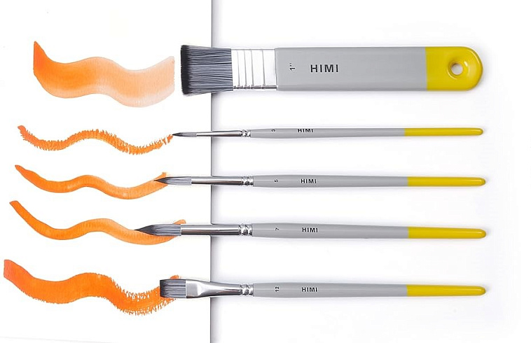 Набор кистей для акварели "HIMI" 5 шт 606x758