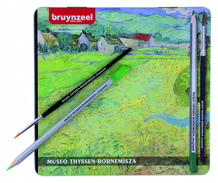 Набор карандашей акварельных Bruynzeel "THYSSEN" 24 шт в метал кор 