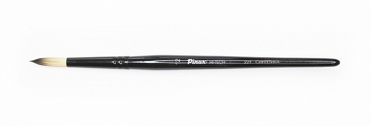 Кисть синтетика №12 круглая Pinax "HI-TECH 221" короткая ручка 606x758