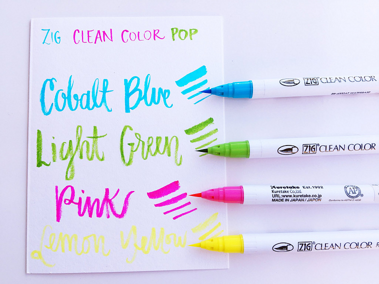 Набор маркеров Clean Color Real Brush - Pop colours 4 шт (Цвета:025, 031, 041, 051)