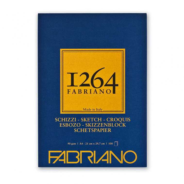 Альбом-склейка для графики Fabriano "1264 SKETCH" 21х29,7 см 100 л 90 г