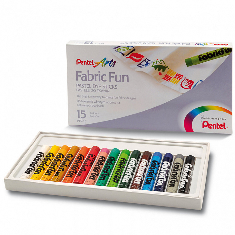 Набор пастель для ткани Pentel "FabricFun Pastels" 15 цветов