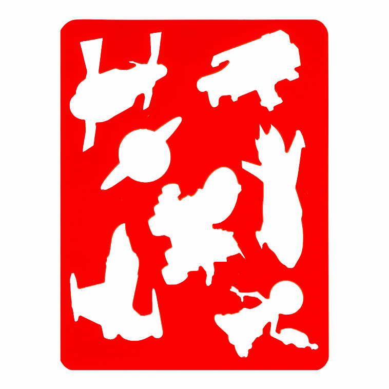 Трафарет пластиковый Цветик "Космос" 15,5х20 см 606x758