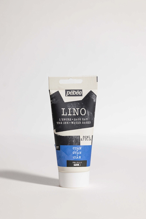 Краска для линогравюры Pebeo "LINO" 80 мл, циан rолубой 606x758