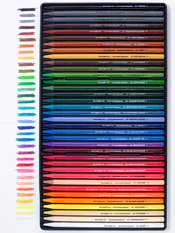 Набор карандашей пастельных монолитов Малевичъ GrafArt, 36 цветов