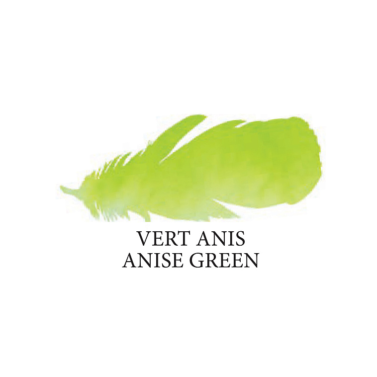 Чернила акварельные Jacques Herbin Éclats, 50 мл, Vert Anis Зеленый анис 606x758