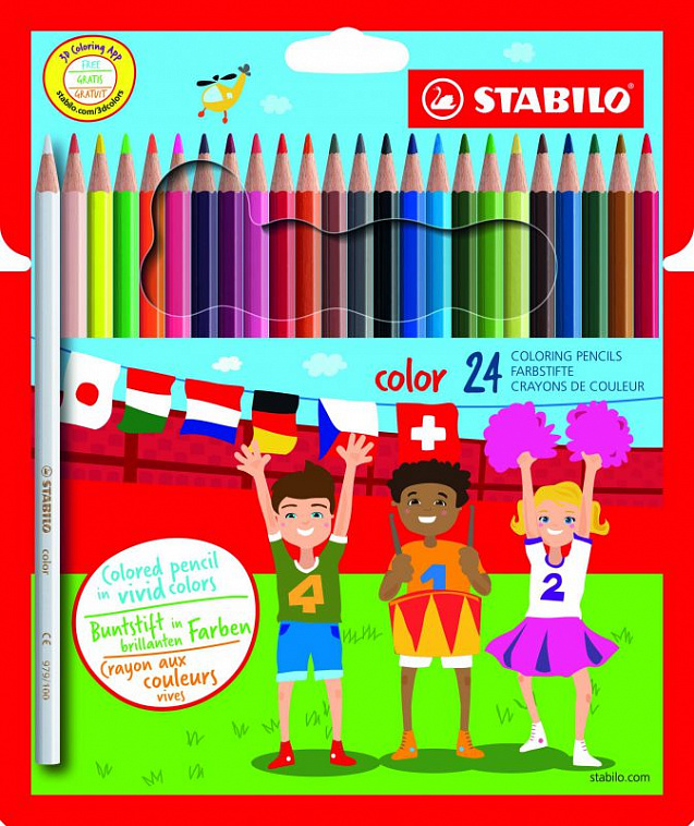 Набор карандашей цветных Stabilo "Swano Color" 24 цв 