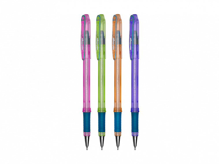Ручка шариковая Berlingo "I-10 Color" 0,4 мм, синяя, корпус ассорти