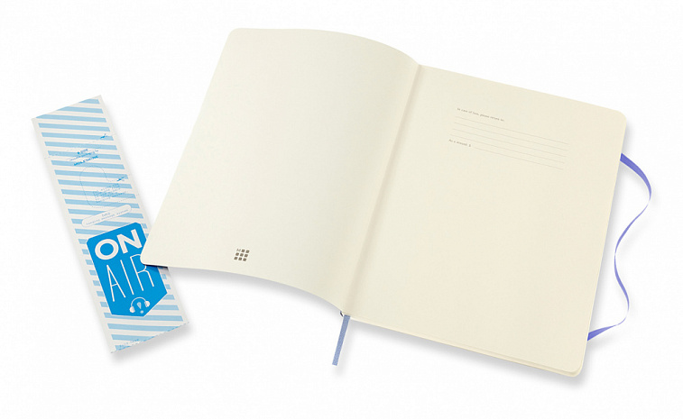 Записная книжка в линейку Moleskine "Classic Soft" XLarge 19х25 см 192 стр., обложка мягкая голубая 