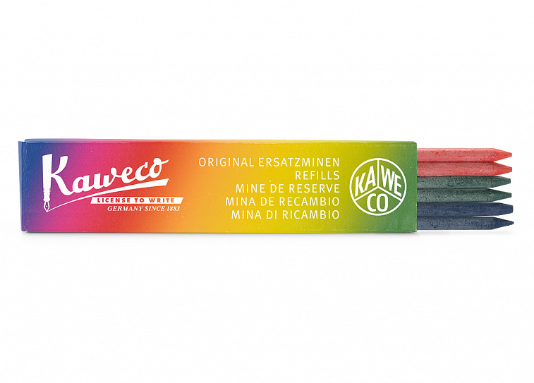 Набор грифелей для механических карандашей KAWECO 3,2 мм 6 шт цвет красный, синий, зеленый