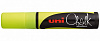 Маркер меловой Uni PWE-17K, 15 мм, флюорисцентный  желтый