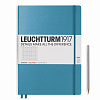 Записная книжка в клетку Leuchtturm Master Slim А4+ 123 стр., твердая обложка нордический синий