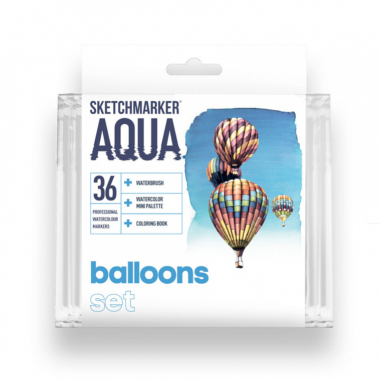 Набор акварельных маркеров SKETCHMARKER "Aqua Pro" Balloons 36 цв