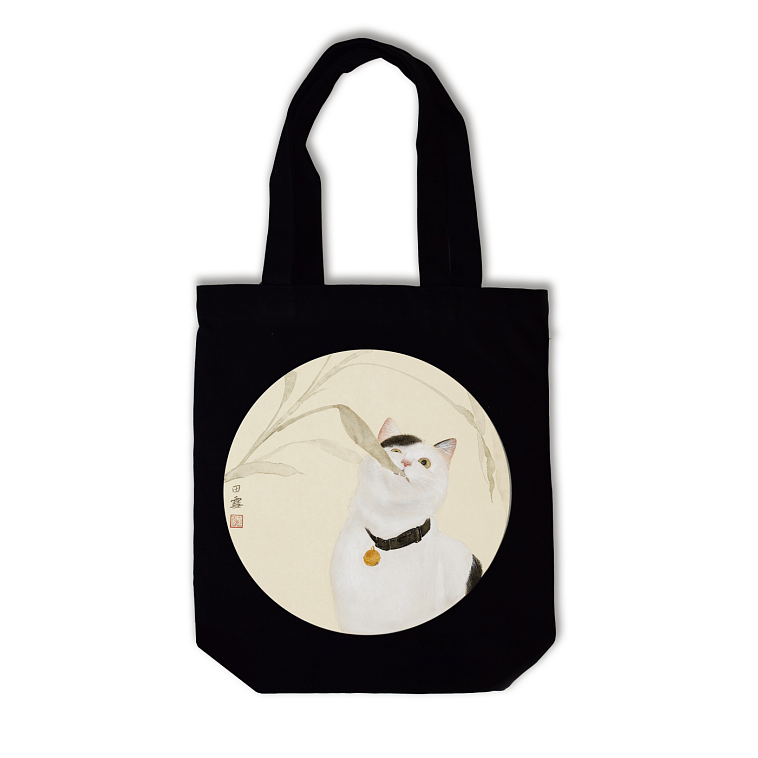 Сумка "Котик по кличке Миндаль 3", 34×39 см, хлопок, цвет черный 606x758