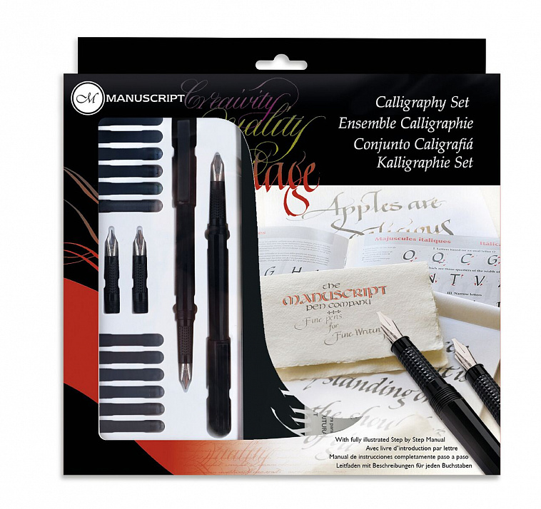 Набор для каллиграфии Manuscript "Calligraphy 4" с аксессуарами для левшей блистер