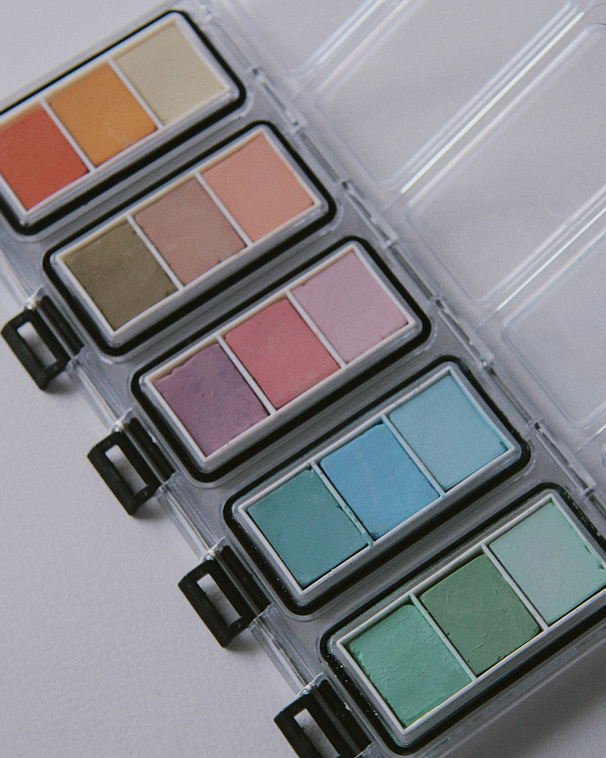 Набор пастели прессованной nuance. Pastel Dualité, Le Silence (тишина), 15 цв 606x758