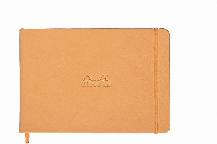 Блокнот в точку Rhodia "Webnotebook" Пейзаж А5 96 л 90 г, оранжевый, листы: слоновая кость