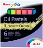 Набор пастели масляная Pentel 6 цв,  флуоресцентная 1