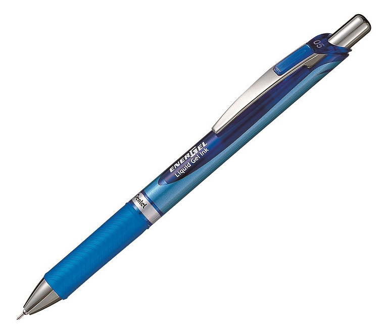 Ручка гелевая автоматическая Pentel "Energel" 0,5 мм, цвет чернил: синий 606x758