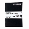 Скетчбук для маркеров Sketchmarker "MARKER LINE" 17,6х25 см 16 л 160 г мягкая обложка, черный 1