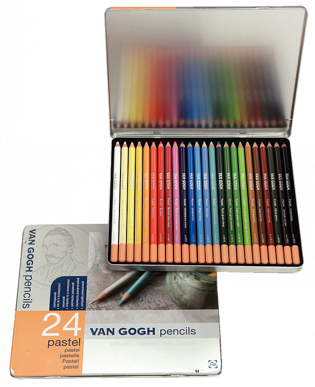 Набор карандашей пастельных Talens "Van Gogh" 24 цв базовый в метал кор 
