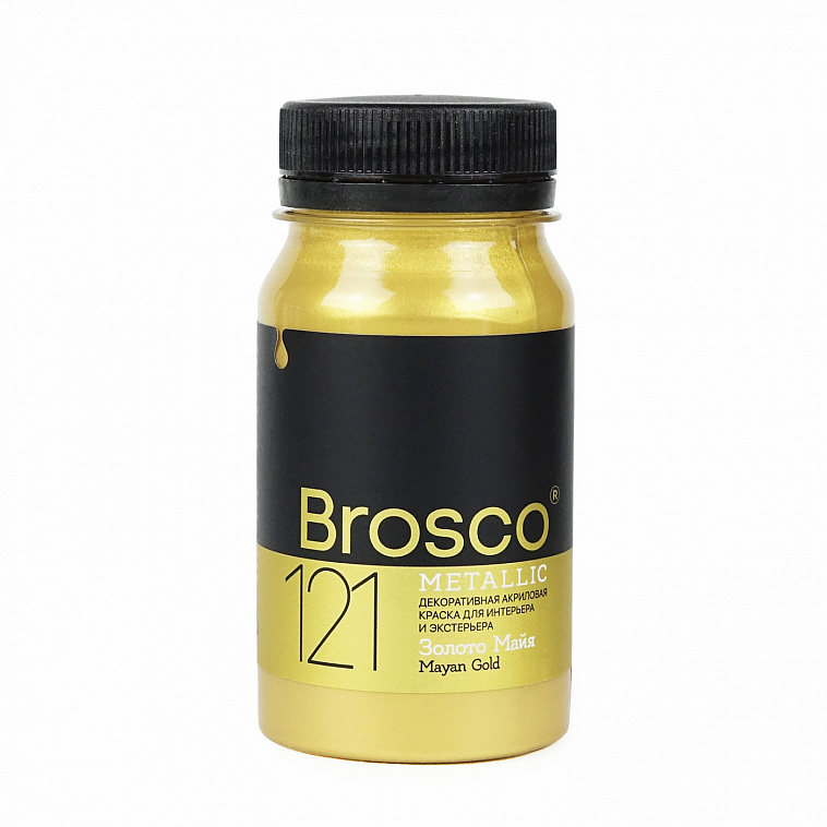Краска декоративная Brosco 100 мл Золото Майя 606x758