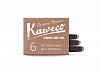Набор картриджей для перьевых ручек Kaweco 6 шт, Карамельно-коричневый