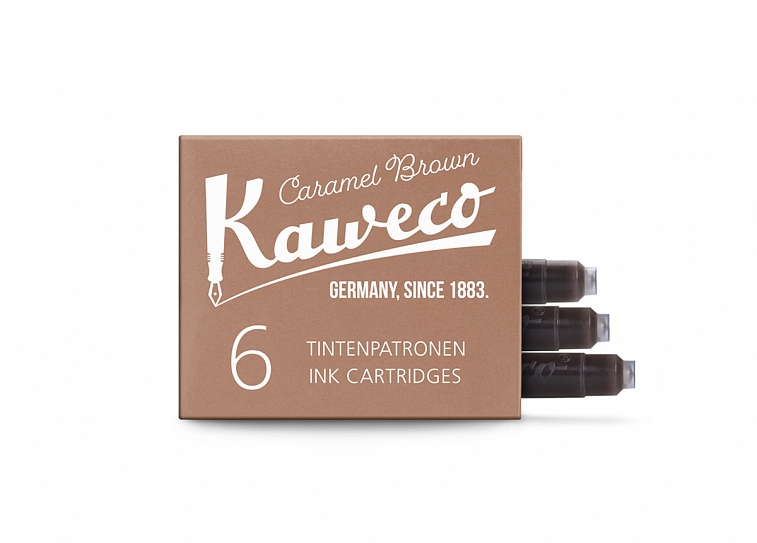 Набор картриджей для перьевых ручек Kaweco 6 шт, Карамельно-коричневый 606x758